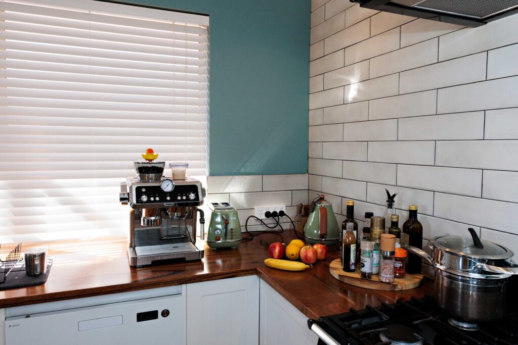 Renovated kitchen with new electrical fit off in a Perth home